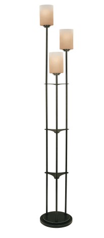 ls-80700bn-8 Bess 3 Light Floor Lamp with White Glass Shades - Image 1