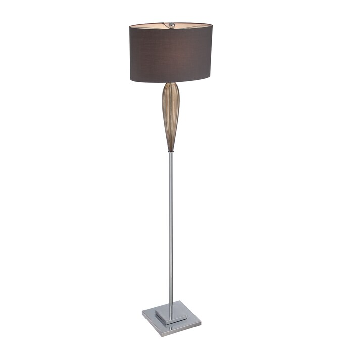 ls-82722 Ofra 63 inch 23 watt Chrome and Smoked Amber Floor Lamp - Image 1
