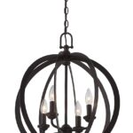 Oria 4 Light 18 inch Dark Bronze Chandelier Ceiling Light