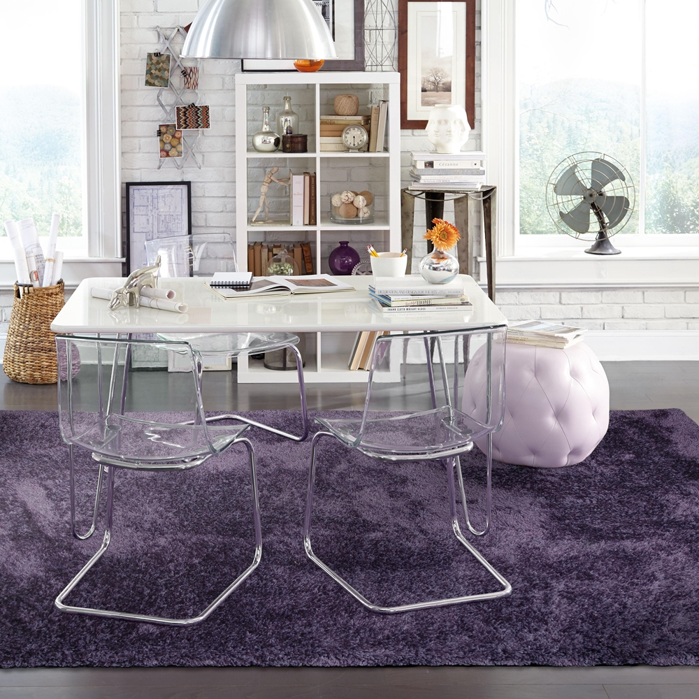 81108 Cosmo Shag Purple 5'3" x 7'6" Rug - Image 1