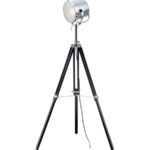 Trey 54 inch Chrome and Black Floor Lamp