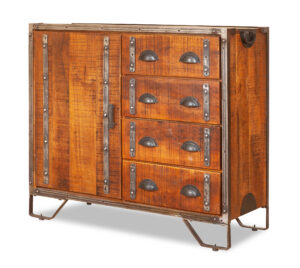 Urban 1 Door Wooden Sideboard - Mango Wood - Image 2