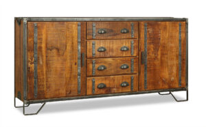 Urban 2 Door Wooden Sideboard - Mango Wood - Image 2