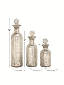 Glass Stopper Bottle - Set of 3 - Image 5