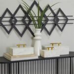 Marble Aluminum Glam Box S/3 - White