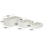 Marble Aluminum Glam Box S/3 - White - Image 3