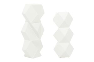 Ceramic White Vase - Set of 2 - Image 4