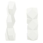 Ceramic White Vase - Set of 2 - Image 3