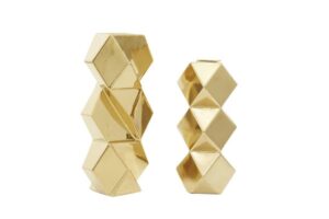 Ceramic Gold Vase - Set of 2 - Image 2