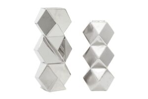 Ceramic Silver Vase - Set of 2 - Image 2