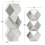 Ceramic Silver Vase - Set of 2 - Image 5