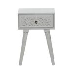 Wood Carved Table - Antique Grey - Image 3