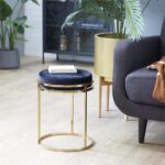 Cotton Metal Contemporary Stool