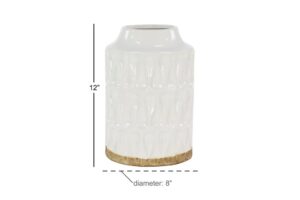 Porcelain Contemporary Vase - 12"H - Image 4