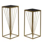 Marble Metal Side Table - Set of 2 - Image 2