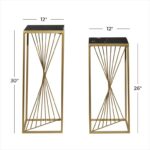 Marble Metal Side Table - Set of 2 - Image 4