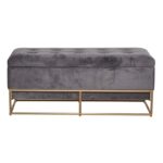 Metal Fabric Storage Bench - Image 2