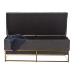 Metal Fabric Storage Bench - Image 3