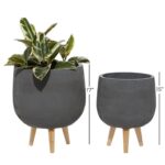Grey PS Wood Planter - Set of 2 - Image 3