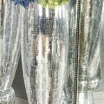 Polystone Mirror Mosaic Vase - 33"H - Image 3