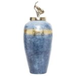 Glass Aluminum Vase - Blue - Image 3