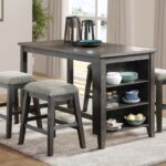Timbre Gray 5pc Counter Height Dining Room Set