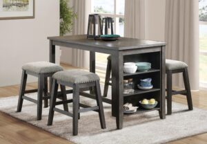 Timbre Gray 5pc Counter Height Dining Room Set