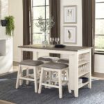 Timbre 5pc Antique White Counter Height Set