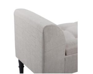 Wood Metal Fabric Storage Bench - Image 8