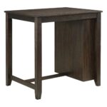 Daye 3pc Counter Height Set - Dark Cherry Wood - Image 2