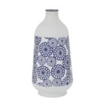 Metal Blue Vase - 8"W - Image 3