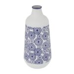 Metal Blue Vase - 13"W - Image 2