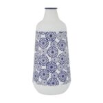 Metal Blue Vase - 13"W - Image 3