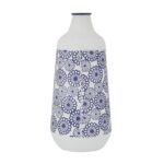 Metal Blue Vase - 13"W - Image 4