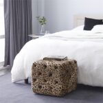 Wood Cotton Ottoman