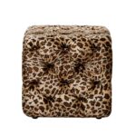 Wood Cotton Ottoman - Image 3