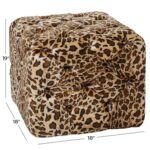 Wood Cotton Ottoman - Image 4