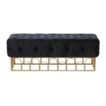 Metal Velvet Bench - Image 3