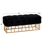Metal Velvet Bench - Image 4