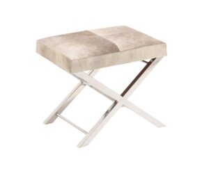 Metal Leather Stool - Image 3