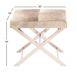 Metal Leather Stool - Image 4