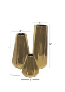 Ceramic Gold Vase - Set of 3 - Image 4