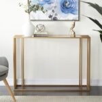Metal Glass Console Table
