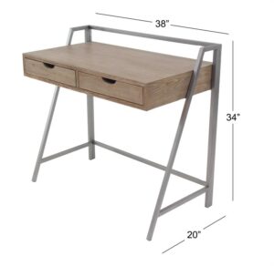 Wood Metal Desk - Image 4