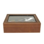 Genuine Leather Stainless Steel Bar Set - Brown - Image 4