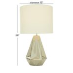 Ceramic Fabric Table Lamp - Silver - Image 5