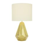 Ceramic Fabric Table Lamp - Gold - Image 4