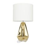 Ceramic Fabric Table Lamp - Gold - Image 2
