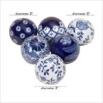 Ceramic Blue Balls - Set of 6 - Image 6