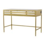 Metal Wood Gold Desk - Image 5